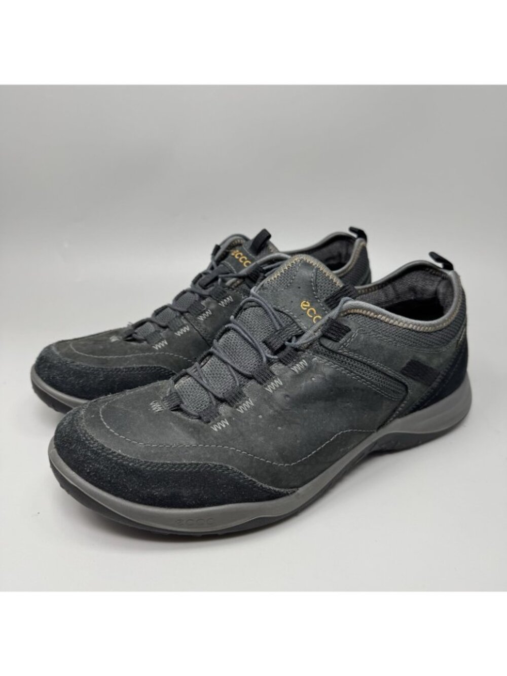 ECCO Men's Esphino GORE-TEX waterproof Hiking shoe Size 9 Gray Black - Picture 3 of 9